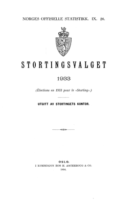 Stortingsvalget 1933