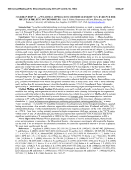 EVIDENCE for MULTIPLE MELTING of CHONDRULES. Alan E. Rubin