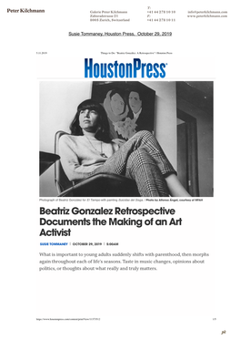 Beatriz Gonzalez Retrospective Documents the Making of an Art Activist
