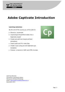 Adobe Captivate Introduction