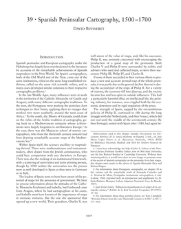 39 • Spanish Peninsular Cartography, 1500–1700 David Buisseret