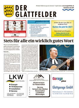 Der Glattfelder Vom 26. November 2020