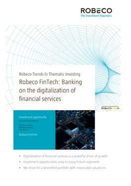 Robeco Fintech: Banking on the Digitalization of Financial Services