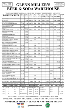 Glenn Miller's Beer & Soda Warehouse