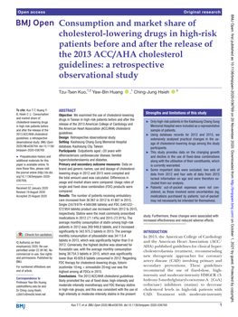 Consumption and Market Share of Cholesterol- Lowering Drugs in High