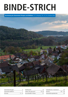 Dorfzeitung Der Gemeinden Pfungen Und Dättlikon 42. Jahrgang Nr. 10 16. Oktober 2020 Wettbewerb 12 Haben Sie Gewusst?