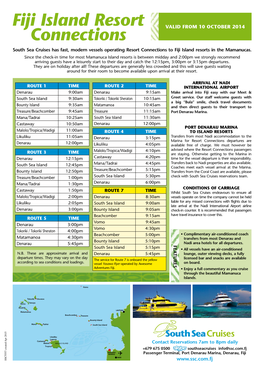 Fiji Island Resort Connections