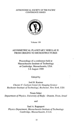 Asymmetrical Planetary Nebulae Ii: from Origins to Microstructures