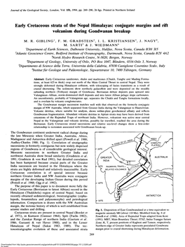 Early Cretaceous Strata of the Nepal Himalayas: Conjugate Margins and Rift Volcanism During Gondwanan Breakup