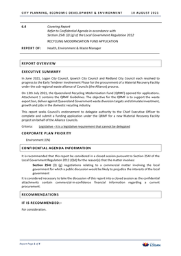 Recycling Modernisation Fund Application.Pdf