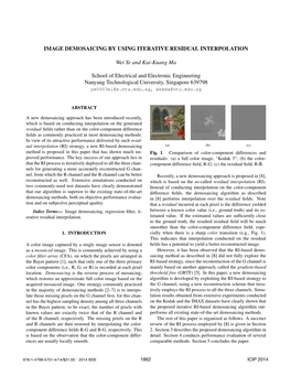 Image Demosaicing by Using Iterative Residual Interpolation