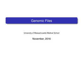 Genomic Files