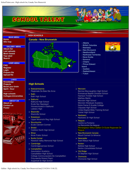 High Schools List, Canada, New Brunswick