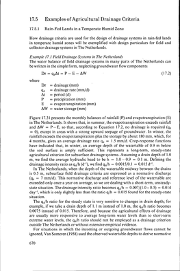 17.5 Examples of Agricultural Drainage Criteria