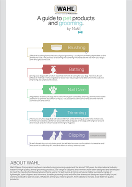 A Guide to Pet Products and Grooming. by Wahl