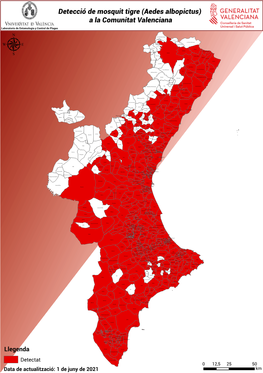 Detecció De Mosquit Tigre (Aedes Albopictus) a La Comunitat Valenciana Laboratorio De Entomología Y Control De Plagas