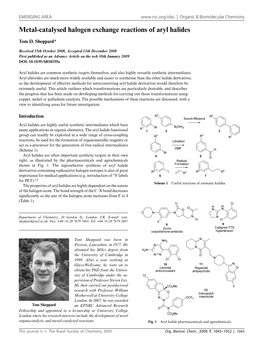 Metal-Catalysed Halogen Exchange Reactions of Aryl Halides