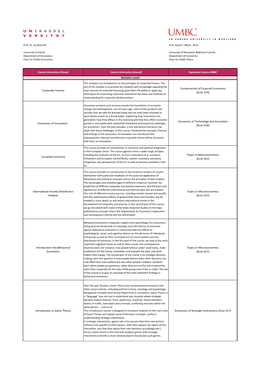 Corporate Finance Fundamentals of Financial Economics