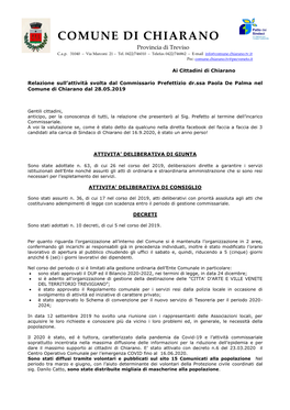 COMUNE DI CHIARANO Provincia Di Treviso