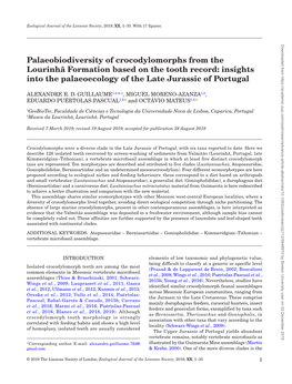 Palaeobiodiversity of Crocodylomorphs from the Lourinhã Formation Based on the Tooth Record: Insights Into the Palaeoecology of the Late Jurassic of Portugal