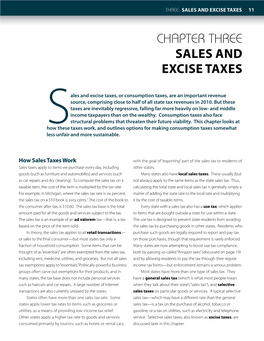 CHAPTER Three Sales and Excise TAXES