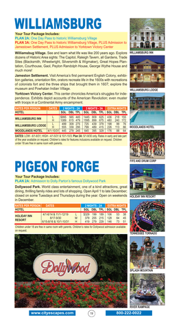 Williamsburg Pigeon Forge