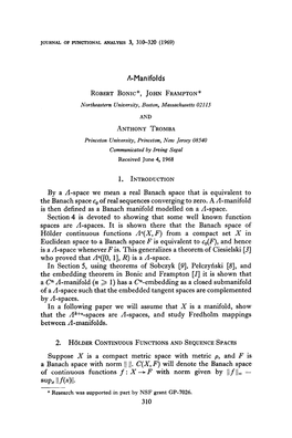 A-Manifolds by A