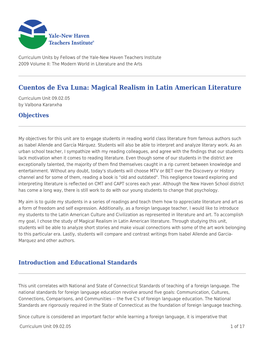 Cuentos De Eva Luna: Magical Realism in Latin American Literature