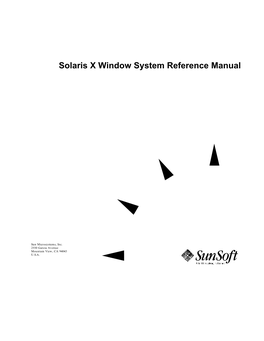 Solaris X Window System Reference Manual