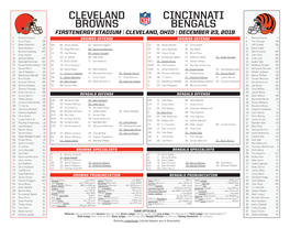 Cincinnati Bengals Cleveland Browns