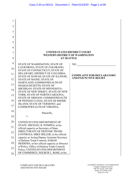 3D-Printed Guns Complaint