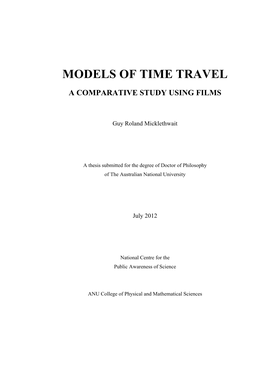 Models of Time Travel