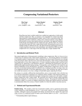 Compressing Variational Posteriors