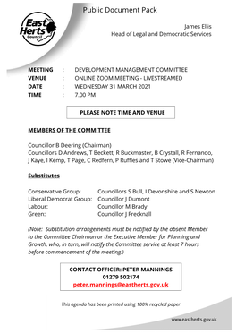 (Public Pack)Agenda Document for Development Management