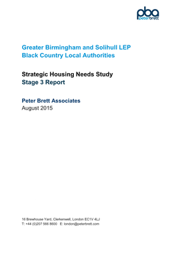 Greater Birmingham and Solihull LEP Black Country Local Authorities