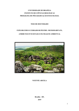 1 Universidade De Brasília Instituto De Ciências Biológicas Programa De Pós-Graduação Em Ecologia Tese De Doutorado Explor