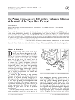 The Pepper Wreck, an Early 17Th-Century Portuguese Indiaman at the Mouth of the Tagus River, Portugal