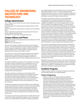 College of Engineering, Architecture and Technology 1