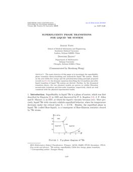 Superfluidity Phase Transitions for Liquid 4He System