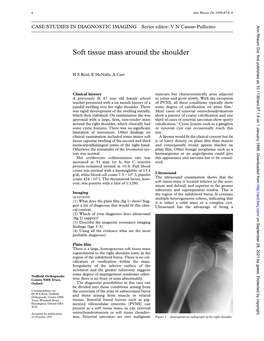 Soft Tissue Mass Around the Shoulder