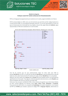 Boletín De Agosto PORQUE USAR PHP COMO LENGUAJE DE PROGRAMACIÓN
