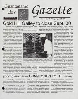 Guantanamo Gold Hill Galley to Close Sept. 30