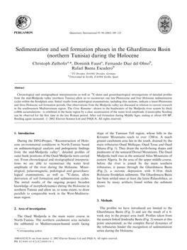 Sedimentation and Soil Formation Phases in the Ghardimaou Basin