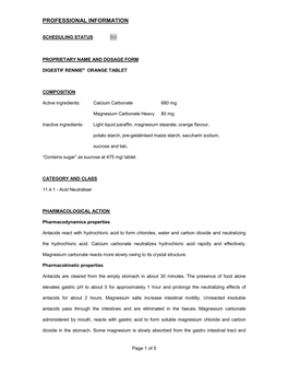 Digestif Rennie Orange Professional Information.Pdf