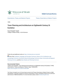 Town Planning and Architecture on Eighteenth Century St Eustatius