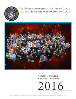 Annual Report Rapport Annuel 2016