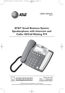 AT&T Small Business System Speakerphone with Intercom And