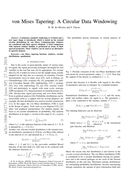 Von Mises Tapering: a Circular Data Windowing H