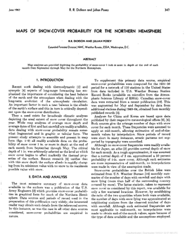 Maps of Snow-Cover Probability for the Northern Hemisphere