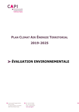 2019-2025 Évaluation Environnementale